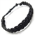 MENS  BLACK  SLICK  COTTON CORD BRACELET