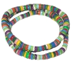 BRACELET, THIN BRAIDED MULTI COLOR