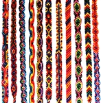 FINE WEAVE EMBROIDERY FLOSS CHEVRON BRACELET MULTICOLORED