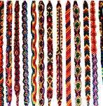 FINE WEAVE EMBROIDERY FLOSS CHEVRON BRACELET MULTICOLORED